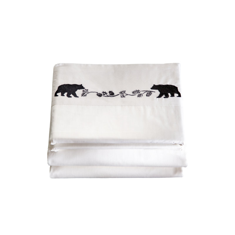 100% Cotton Animal Print Sheet Set, Queen Sheet Set +Fitted Sheet +2 Pillowcases