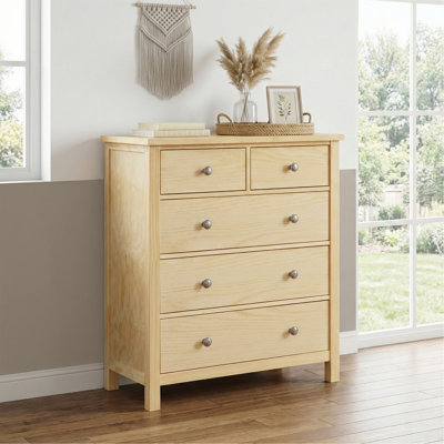 5-Drawers Chest Bedroom Furniture Wooden 1Pc Vertical Storage Unit