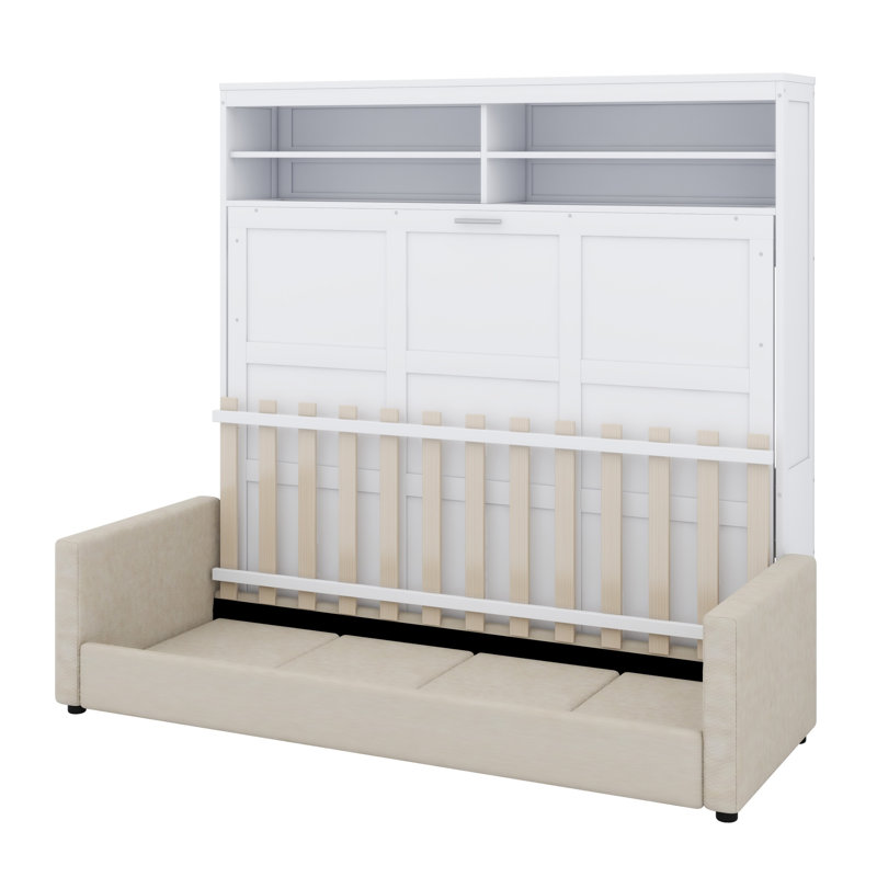 Murphy Bed Wall Bed With Sofa, White