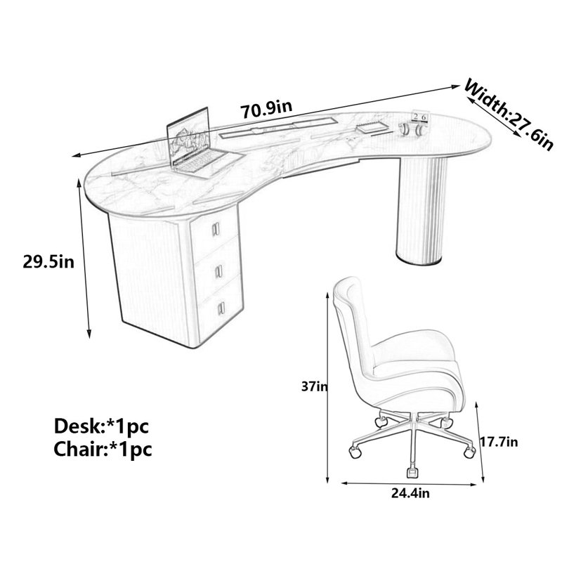 Bedell, 29.5" H x 70.9" W x 27.6" D