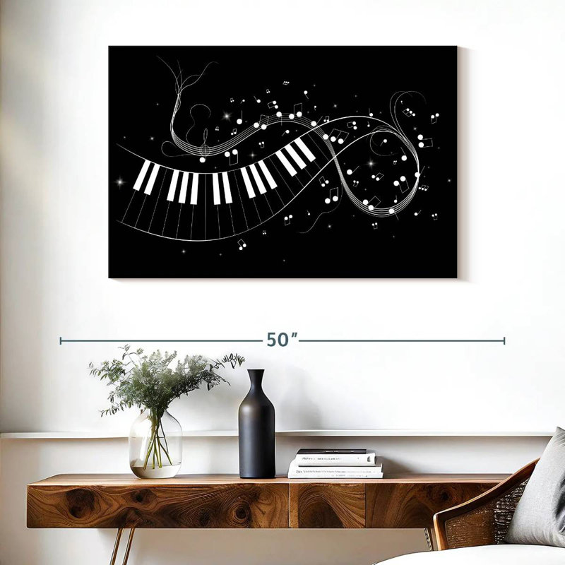 Abarca Piano Key Notes, H 26 po x l 39 po