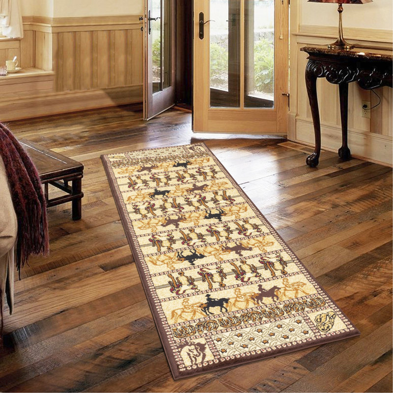 Tapis beige de style sud-ouest, Rectangle 7 pi 10 po x 10 pi 3 po