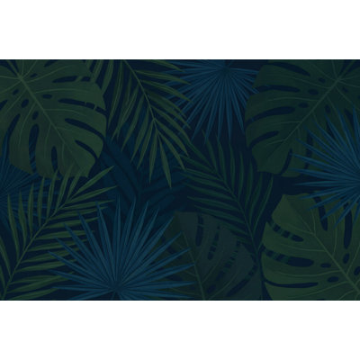 Shades Of Green Wallpaper Tropical Leaves Wall Mural