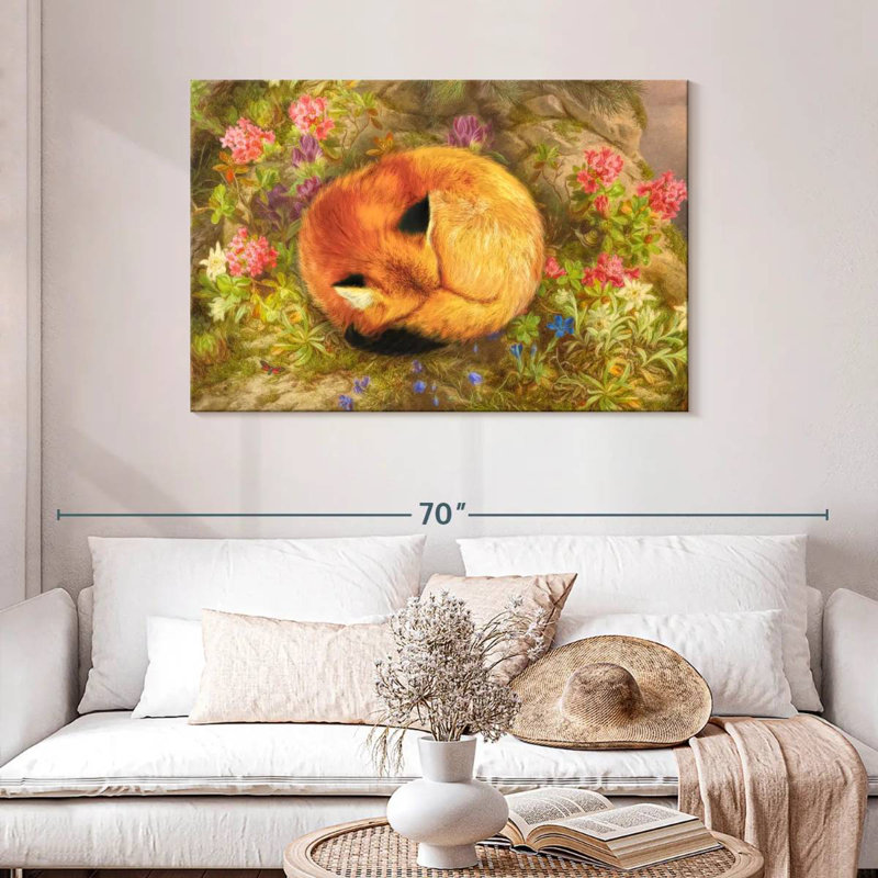The Cozy Fox, 30" H x 45" W