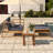 Duke Outdoor 3-Piece Acacia Wood Conversation Set with Cushions-1254746595
