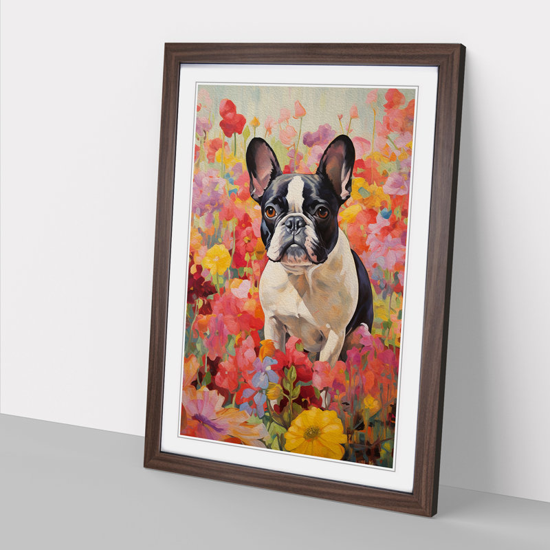 Single Picture Frame Print on Wood, 46cm H x 34cm W, Walnut Framed