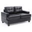 Causeuse transitionnelle noire pour deux-269067805