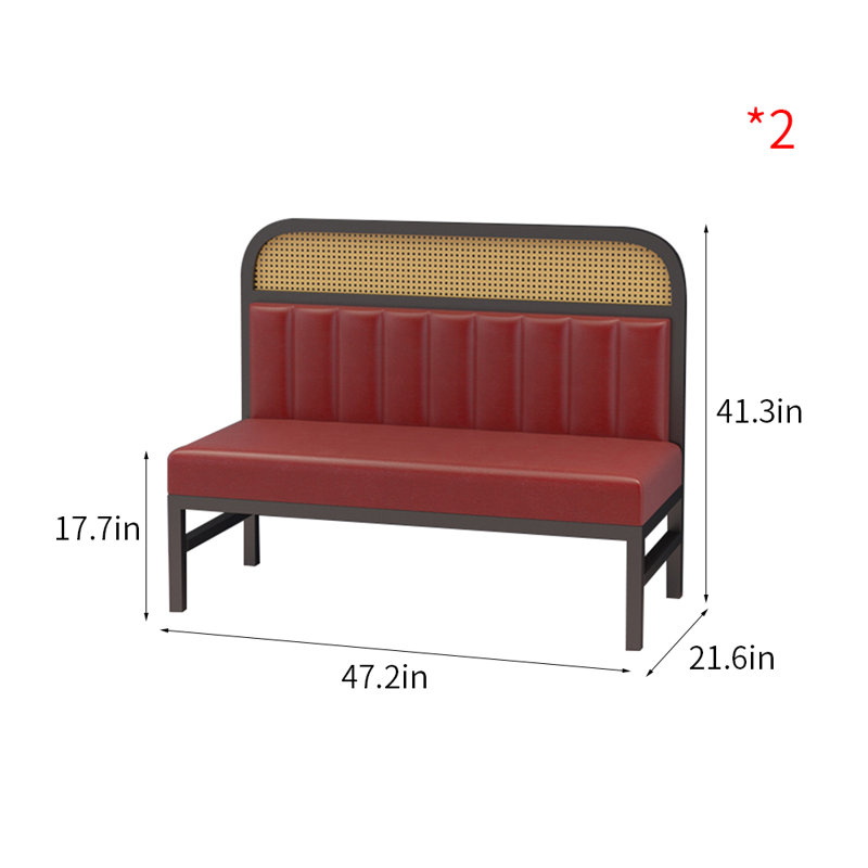 Banc rembourré en similicuir Modern