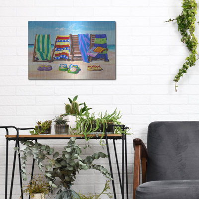 Bayou Breeze 'Sandals And Seats' by Scott Westmoreland Metal Wall Art