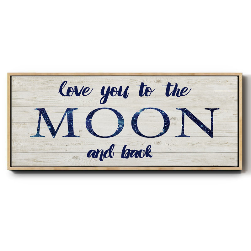 Moon and Back- Framed Canvas
