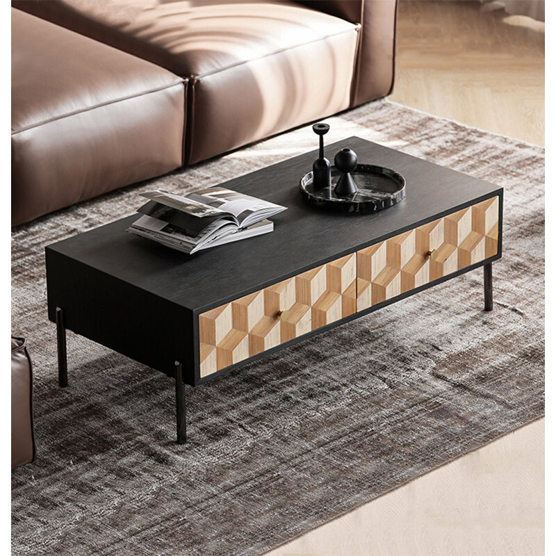 Table basse rectangulaire en bois massif