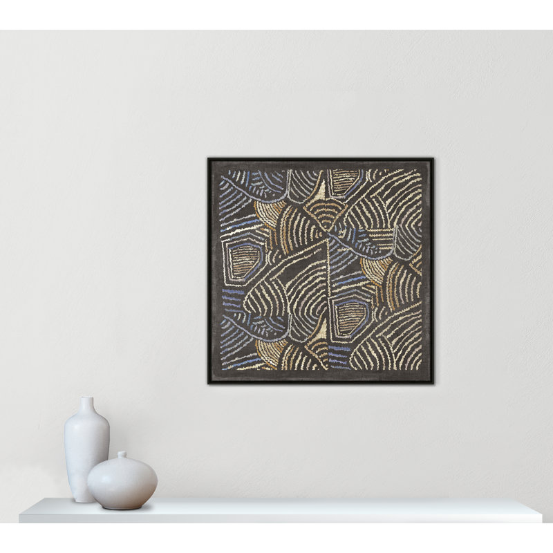 «Golden Folklore III» par Aimee Wilson, Espresso, H 37,5 po x l 37,5 po