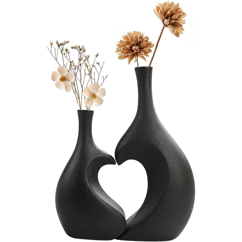 Black Ceramic Vase