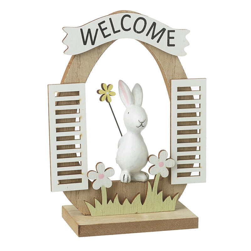 Wooden Easter Rabbit Decoration