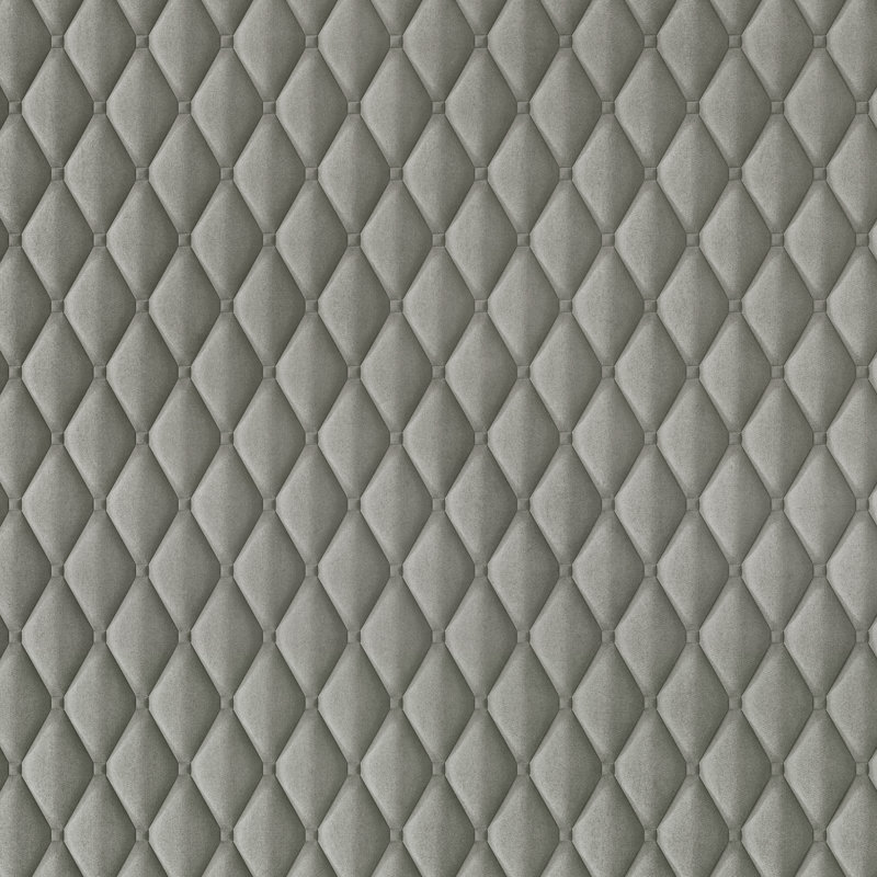 Tête de lit tapissier en velours, Gris, Grand