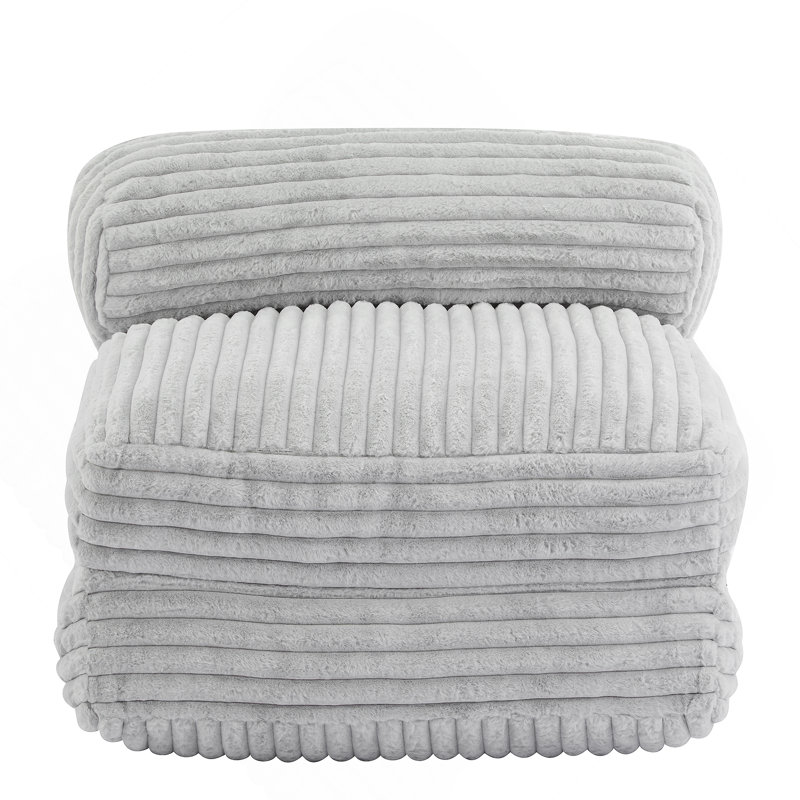 Fauteuil à billes d'intérieur pliable, gris clair