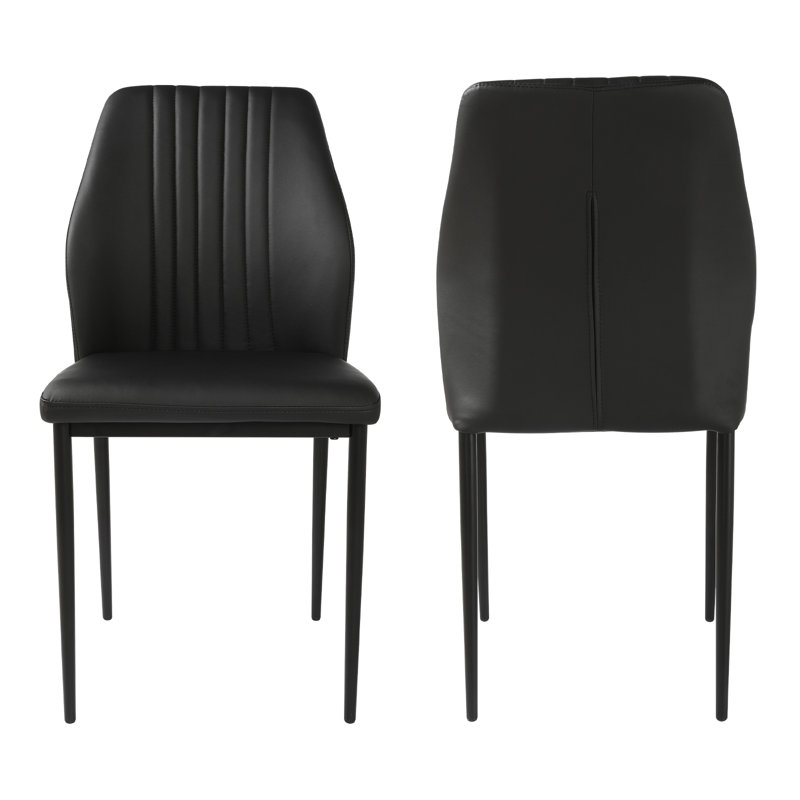 Catriona Upholstered Dining Chair（set of 2）, Black