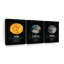 «Sun Earth Moon Facts», ensemble de 3 reproductions sur toiles-201238474