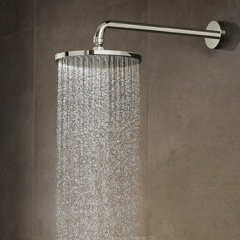 hansgrohe Raindance S Showerhead 240 1-Jet PowderRain, 1.75 GPM, Chrome, 2.5 GPM