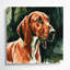 «Dogs Redbone Coonhound Green», art mural sur toile-1922792689
