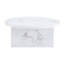 Table basse moderne moderne en bois aggloméré blanc, parfaite pour les petits espaces et les salons avec un design élégant et durable