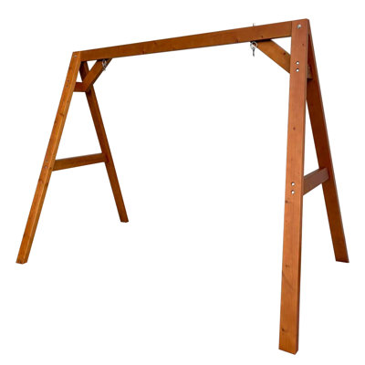 Solid Wood Heavy Duty A-Frame Swing Stand – Freestanding Porch Swing Frame for Patio, Yard, or Garden