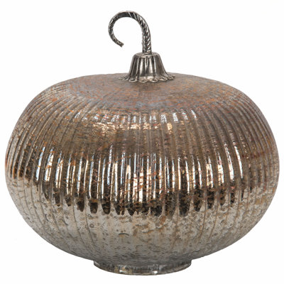 Elegant Foil Glass Lustre Mercury Pumpkin For Holiday And Fall Festival Decor, Adds A Sparkle To Any Setting