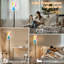 Lampe sur pied confettis à formes géométriques abstraites multicolores à intensité variable moderne avec télécommande et pédale, abat-jour, abat-jour haut, lampe de coin pour le salon, la chambre et le bureau