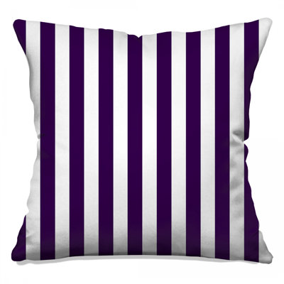 Coussins décoratifs à rayures mauves
