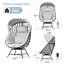 Fauteuil surdimensionné pivotant à 360 ° en rotin avec coussin