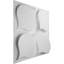 Panneau mural 3D 19,625 "x 19,625" en blanc (paquet de 50)