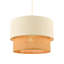 22cm H Rattan Drum Pendant Shade ( No Direct Attachment Method ) in Cream