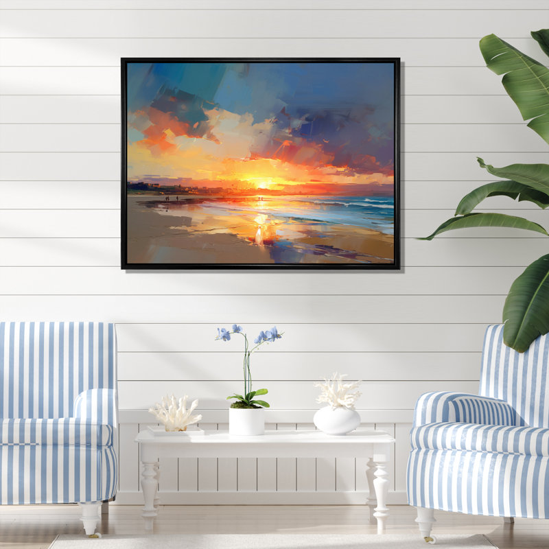 «Ownby» sur toile, H 30 po x l 40 po x P 1,5 po, Cadre flottant noir