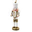 Ensemble de 3 décorations de casse-noisette - arbre de Noël en bois de pin peint à la main de 4,9 pouces, figurines de table rustiques pour décoration de maison de vacances