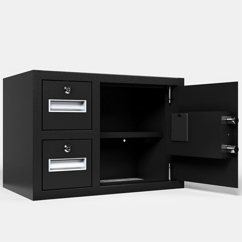 Coffre-fort de sécurité en acier avec clavier électronique - 1,85 pieds cubes, noir. Et une unité de rangement. Argent comptant, bijoux, pièces d'identité Conception de vol, amplement d'espace à l'intérieur, configuration sans tracas. Sécurisé pour avancé