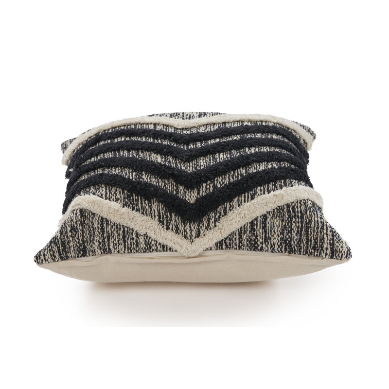 Fringe Metallic Cotton Throw Pillow