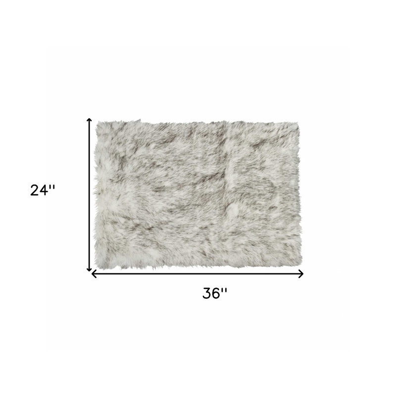 Tapis gris en similifourrure France, Rectangle 2 pi x 3 pi