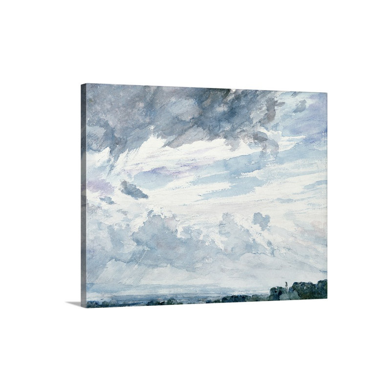 John Constable " Cloud Study " by John Constable, 24" H x 30" W x 1.25" D, Canvas