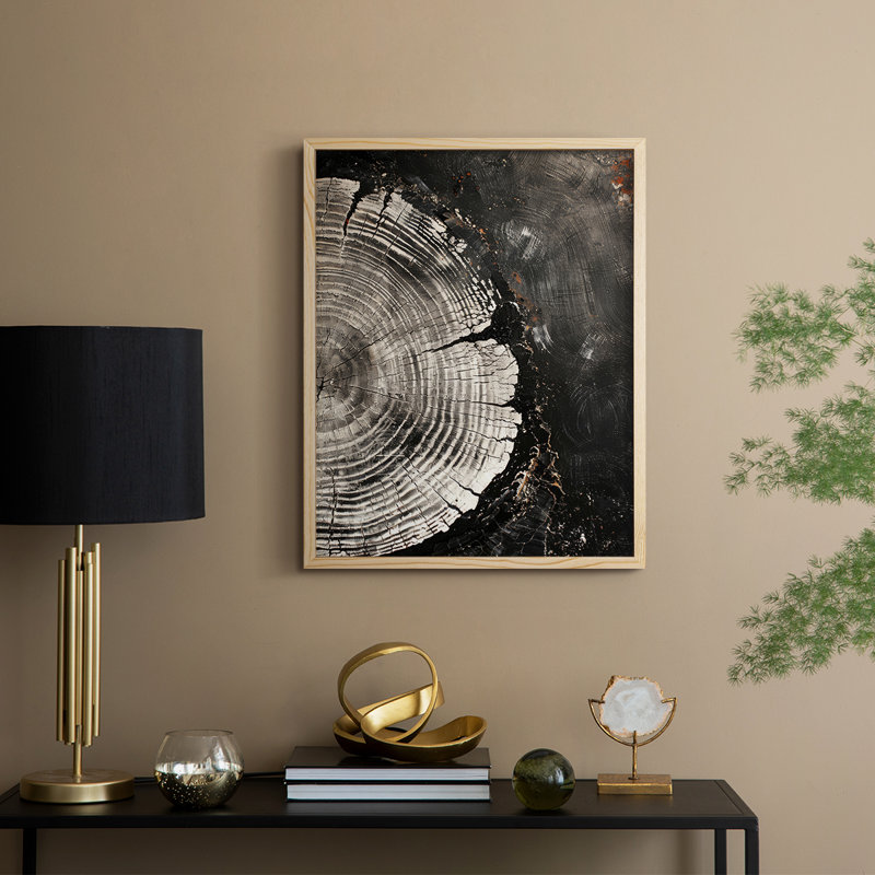 ABSTRACT Series CCII, reproduction encadrée - bois massif, H 11 po x l 9 po