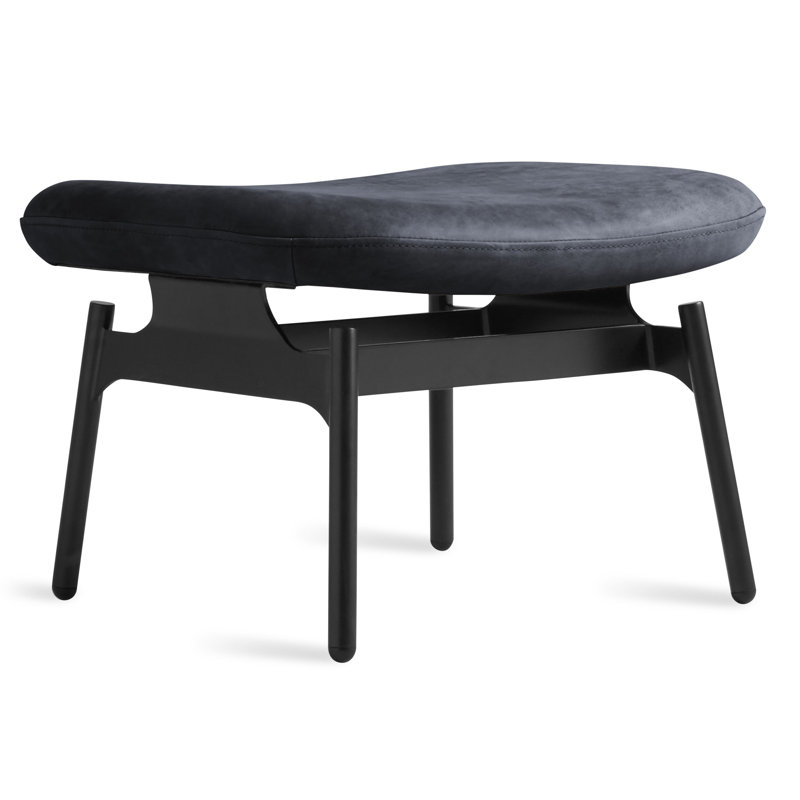 Field Ottoman, Ink Genuine Leather