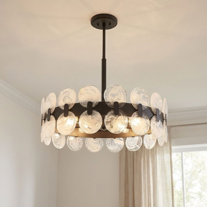  Boca 6-Light Chandelier in Matte Black, 6 Lights, 18" H x 27.5" W x 27.5" D