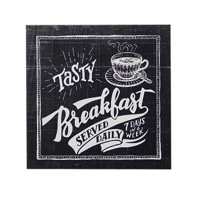 Tasty Breakfast - Textual Art on Wood