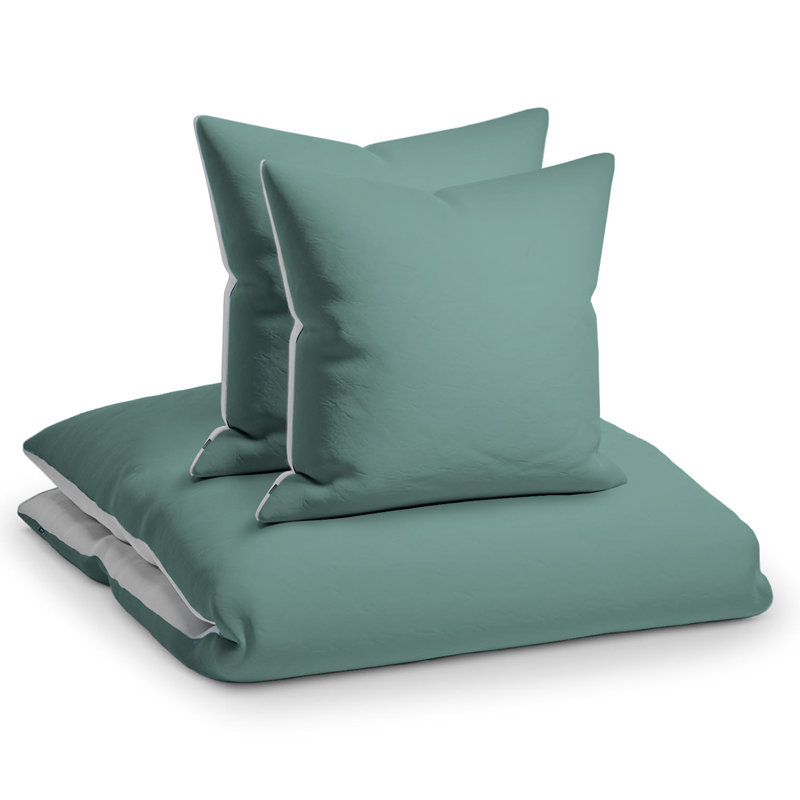 Microfiber Unicoloured Duvet Cover Set with Pillow Shams