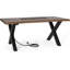 Table de foyer d'extérieur au propane en béton à motif de bois pour l'extérieur - 40 000 BTU, H 29 po x l 69,25 po x P 34,75 po (couvercle de réservoir non inclus)