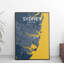 Sydney City Map - No Frame Print-1092482269