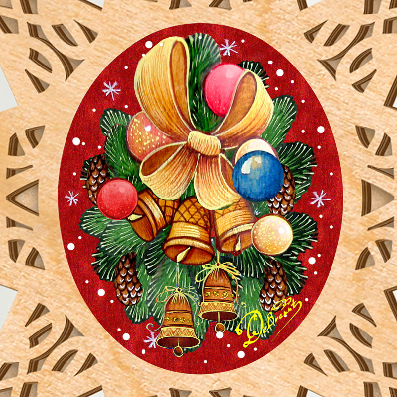 Classic Christmas Wooden Tree Topper By G.debrekht