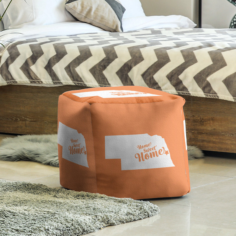 Repose-pieds à cubes omaha the home, Orange