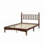 Lit plateforme en bois avec tête de lit en forme de gourde-388264915