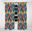 Motif de mosaïque à chevrons colorés et colorés - Rideau en velours glam - obscurcissant - 1 panneau-107579168
