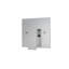 Ensemble de douche à pluie Caspian avec pomme de douche carrée et valve carrée, chrome-121486886